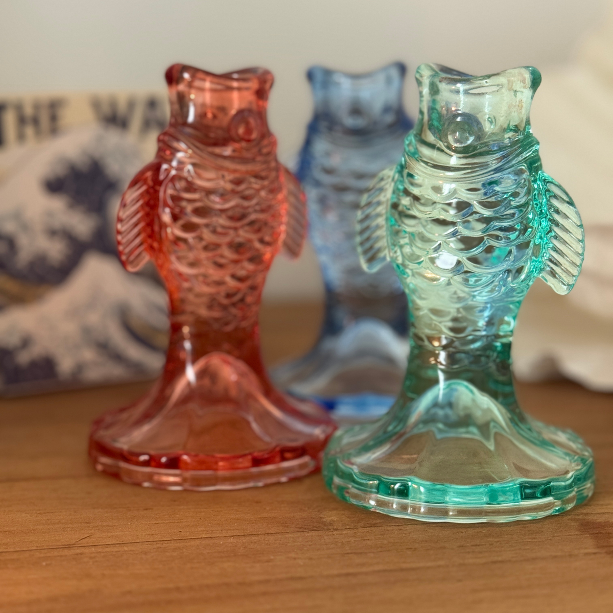 Green Fish | Glass Candle Holder