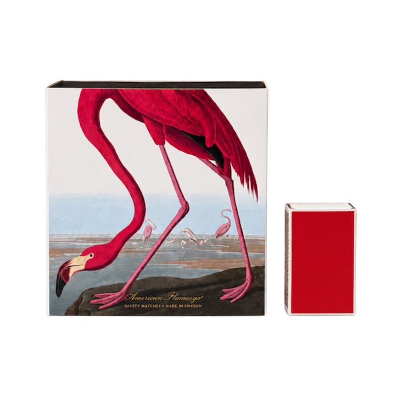 Pink Flamingo | Large Square Matchbox