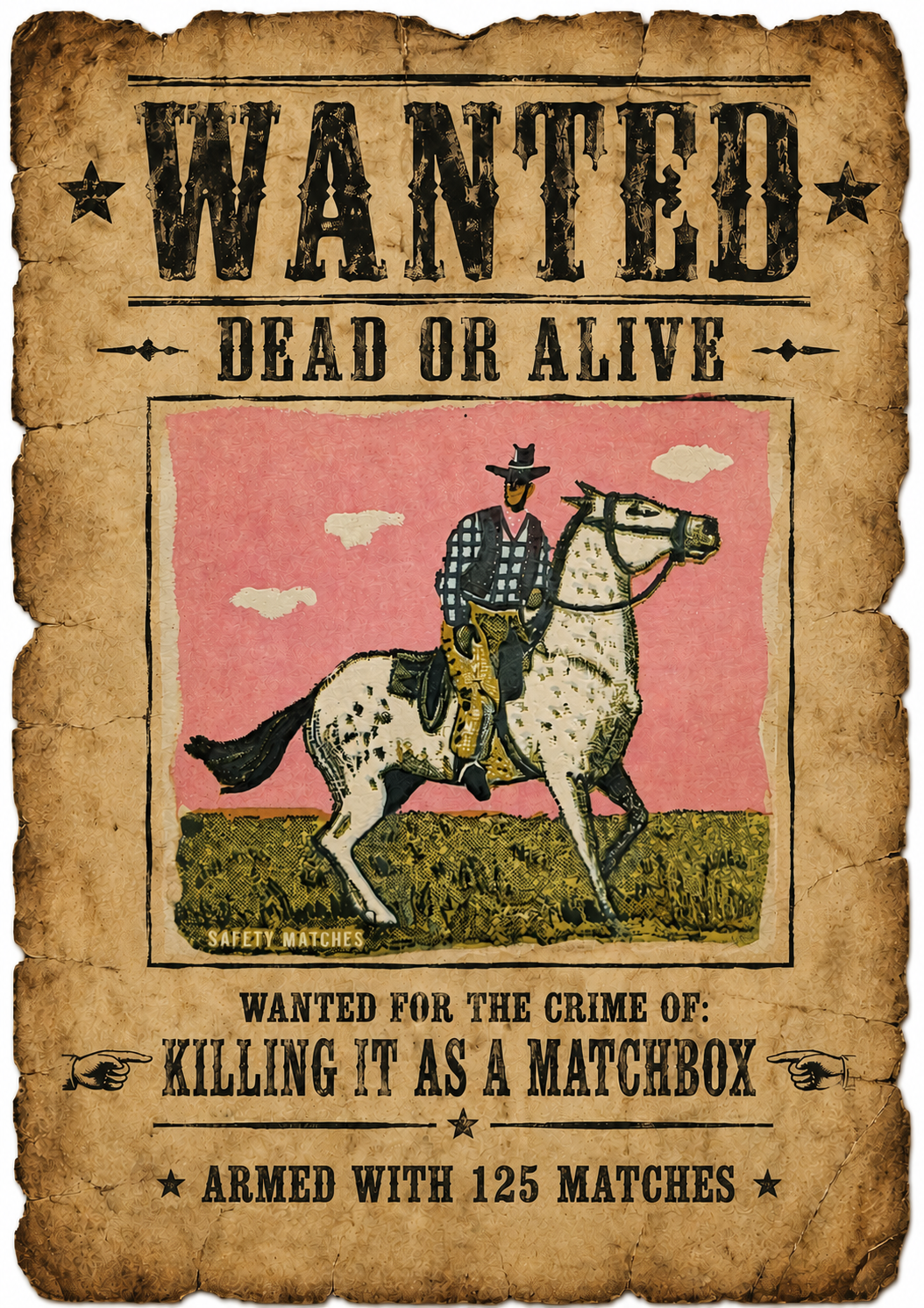 Cowboy Charm | Large Square Matchbox